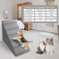 thumbnail image 6 of LitaiL 30"H Dog Stairs for High Bed 30"-36" Tall, 6 Tiers Foam Pet Steps Pet Stairs, Non-slip Dog Steps for Dogs and Cats, Gray, 6 of 10