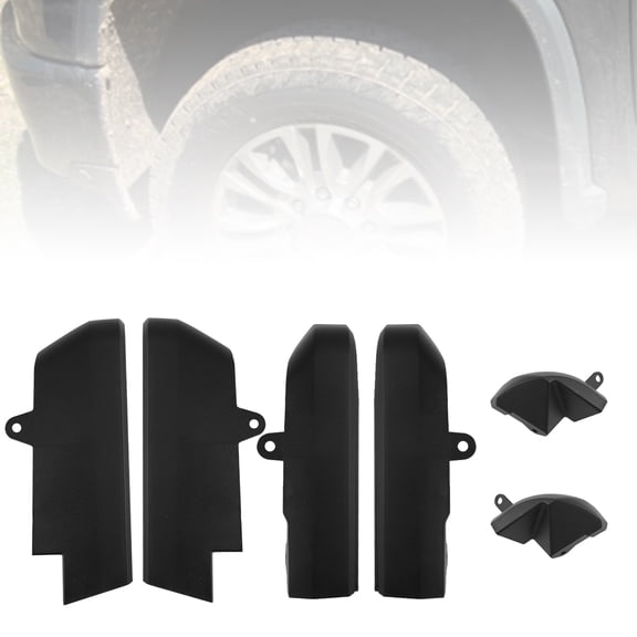 RULLINE Mud Flap Replacement Kit Compatible with Chevy Silverado 2500HD 3500HD (2020–2025) 2WD & 4WD Front and Rear Mud Flap Removal Kit Durable ABS Construction Enhanced Tire Clearance