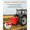 thumbnail image 2 of KFFKFF 3 Point Hitch Ballast Box, 3 Point Category 1 Tractor Ballast with 800lbs Load Limit, 2 In Hitch Receiver, Thickened Steel 5ft³ Volume Loader, Tractor Attachment with Sliding Door, Red, 2 of 9