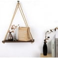 thumbnail image 4 of Vintage Hanging Shelves Set of 4 Shelves 15.75" Wood Rope Floating Shelves, Brown by LIANTRAL, 4 of 7