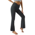 thumbnail image 6 of KOMOO Women Yoga Long Pants Plus Size Cross Waist Leggings Solid Color Tie-dyed Printed Pattern Yoga Sport Pants, 6 of 9