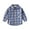 Blue, variant on Boys Plaid Check Button-Down Shirt Long Sleeve Casual Lapel Jacket All-Season Fashion Classic & Casual Wear for Toddler