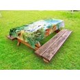 thumbnail image 1 of Dragonfly Outdoor Tablecloth, Ferns Petals Flourishing Nature Fantasy Complex Mixed Digital Watercolors Image, Decorative Washable Fabric Picnic Tablecloth, 58 X 120 Inches, Multicolor, by Ambesonne, 1 of 2