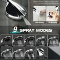 thumbnail image 3 of Shower Head 12'' High Pressure Rain Shower Head Combo, Filtered Handheld with 10 Water Spray, 3-Way Diverter Extension Arm Rainfall Showerhead, Adjustable Shower head with Anti-Clog Nozzles, 3 of 8