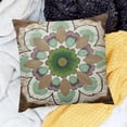 thumbnail image 2 of BANET Artistic Style Textured Pattern Ethnic Floral Sofa Pillow Cover, guesthouse inn Pillowcase, Square Bedroom Cushion Cover White, 2 of 5
