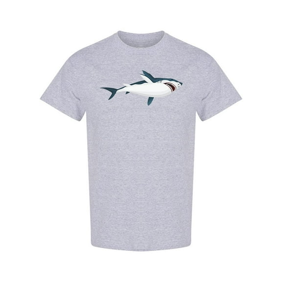 Dangerous Shark Design T-Shirt Men -Image by Shutterstock, Male 3X-Large