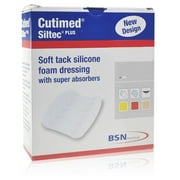 BSN Medical Cutimed Siltec Plus Foam Dressings, 15 cm x 15 cm (6 in x 6 in), Box of 10