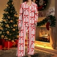 thumbnail image 5 of Weebloom Womens Christmas Pajama Sets Soft Comfortable Sleep Shirt Pants With Pockets Long Sleeve Cozy Outfit Pj'S Homewear Red M, 5 of 6