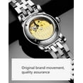thumbnail image 3 of GUANQIN Men Analog Rhinestone Dial Automatic Self-Winding Mechanical Stainless Steel/Leather Band Wrist Watch Luminous Date, 3 of 5