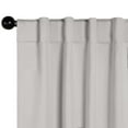 thumbnail image 2 of Superior Blackout Solid Light Filtering Back Tab Curtain Panel Set, 52"X 72", Chrome, 2 of 11