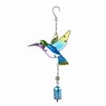 thumbnail image 1 of Butterfly Hummingbird Dragonfly Metal Stained Glass Wind Chime for Garden Decor, 1 of 6