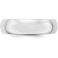 thumbnail image 2 of Solid 14k White Gold 6.2mm Half-Round Wedding Band Size 7 - Ring Size 7.0, 2 of 6