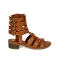 thumbnail image 2 of Bumper CD37 Leatherette Open Toe Multi Buckle Chunky Heel Gladiator Sandal, 2 of 5