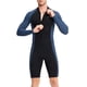 thumbnail image 2 of Trajes de baño para hombre, traje de neopreno de color liso, mangas largas, protección solar, shorts de natación que mantienen el calor, bikinis de poliéster para hombre, tops, 2 of 9
