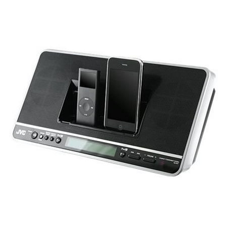 JVC NX-PN7 - Clock radio with dual Apple Dock cradle - 15 Watt