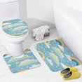 thumbnail image 4 of Shower Curtain 4 Piece Set with Non-Slip Rugs Toilet Lid Cover And Bath Mat Bathroom Decor Set Rainbows And Clouds Waterproof Shower Curtain Retro Nursery Rainbow Sun Cloud for Bathroom Decor Set, 4 of 8