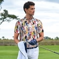thumbnail image 3 of Honeii Colourful Horses Print Polo Shirt, A Classic Short-Sleeved, Button-Down Golf Shirt for Men,Mens Polo Shirts Short Sleeve-3X-Large, 3 of 6