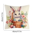 thumbnail image 2 of Darzheoy Easter Pillow Covers 18x18 Inch Bunny Easter Eggs Throw Pillow Covers Pillowcases Cotton Linen Cushion Covers for Couch Sofa Bedroom Holiday, 2 of 6