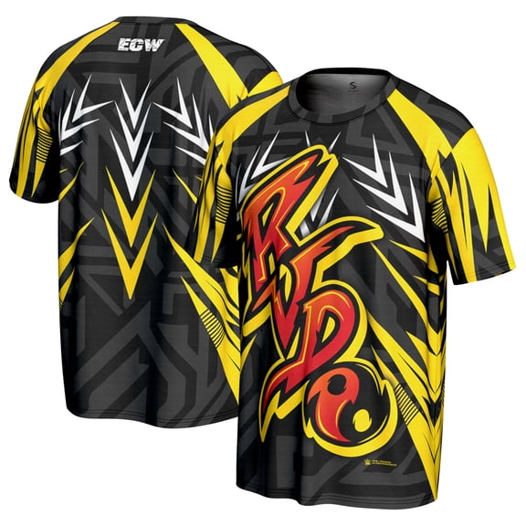 Men's ProSphere Black Rob Van Dam Peace Sign T-Shirt