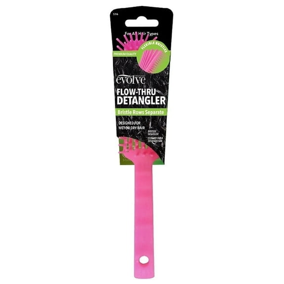 Evolve Flow-Thru Detangler Brush 1.0 ea Pack of 3