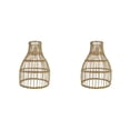 thumbnail image 3 of Thinsony Rattan Lampshade Handmade Decoration for Hanging Floor Light, Teahouse Lamps 18cm x 26cm 2Set, 3 of 6