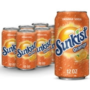 Sunkist Orange Soda Pop, 12 fl oz, 6 Pack Cans