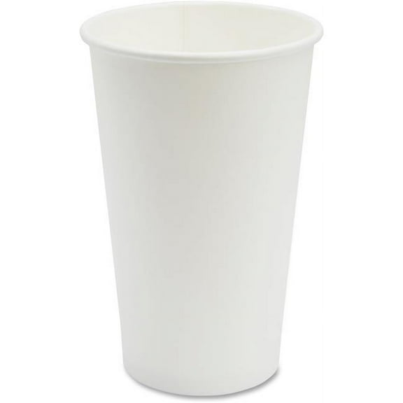 16 oz Single Hot Cup - White