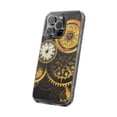 thumbnail image 2 of DistinctInk Clear Hybrid Case for Apple iPhone 16 Pro (6.3" Screen) - Clocks Clockwork Gold - Tempered Glass Back, 2 of 5