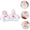 thumbnail image 2 of Bunny Stuffed Animal Bunny Ears Eye Mask Stuffed Animals Fluffy Sleeping Eye Cover Portable Eye Patch Rabbit Plush Materia, 2 of 3