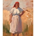 thumbnail image 2 of Włodzimierz Tetmajer 20x23 Black Ornate Framed Double Matted Museum Art Print Titled: Peasant from Bronowice (1898-1902), 2 of 5