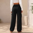 thumbnail image 5 of Womans Sweatpants Ndbuld Women's Casual Solid Color Drawstring Elastic Waist Sweatpants Cuffed Side Pockets Pants Black L, 5 of 7