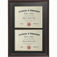 thumbnail image 6 of Double Diploma Frames 14x20 for Two 8.5x11 Diplomas Certificates Degrees Documents Cherry Color Golden Rim for Dual Diploma Certificate Document Frame for Two 8.5x11 Inch with Mat, 6 of 7