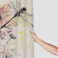 thumbnail image 3 of Orinice Flower Dragonfly Watercolor Bathroom Decor Set - Colorful Luxurious Graphic Print Polyester Fabric Fashion Shower Curtain Set with Hooks 36x72, 3 of 7