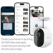 Pack of 2 Arlo Pro 5S 2K HDR Wireless Outdoor Security Camera - White