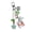 Red, variant on Multi Purpose Decorative Emotional Expression Wishes Bottle Keychain with Star Fish Shape Acrylic Keyring