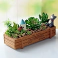 thumbnail image 4 of Limei Micro Landscape Beauty Wood Planter Box Yard Flower Succulent Container Plant Pot for Garden Wooden, 4 of 6