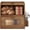 Retro Brown, variant on Roll Top Bread Box for Kitchen Countertop, Keep , Easy to Maintenance, Double Layer Wooden Breadbox with Window for Homemade Bread, Sandwich Loaves, Baked Goods (Black)