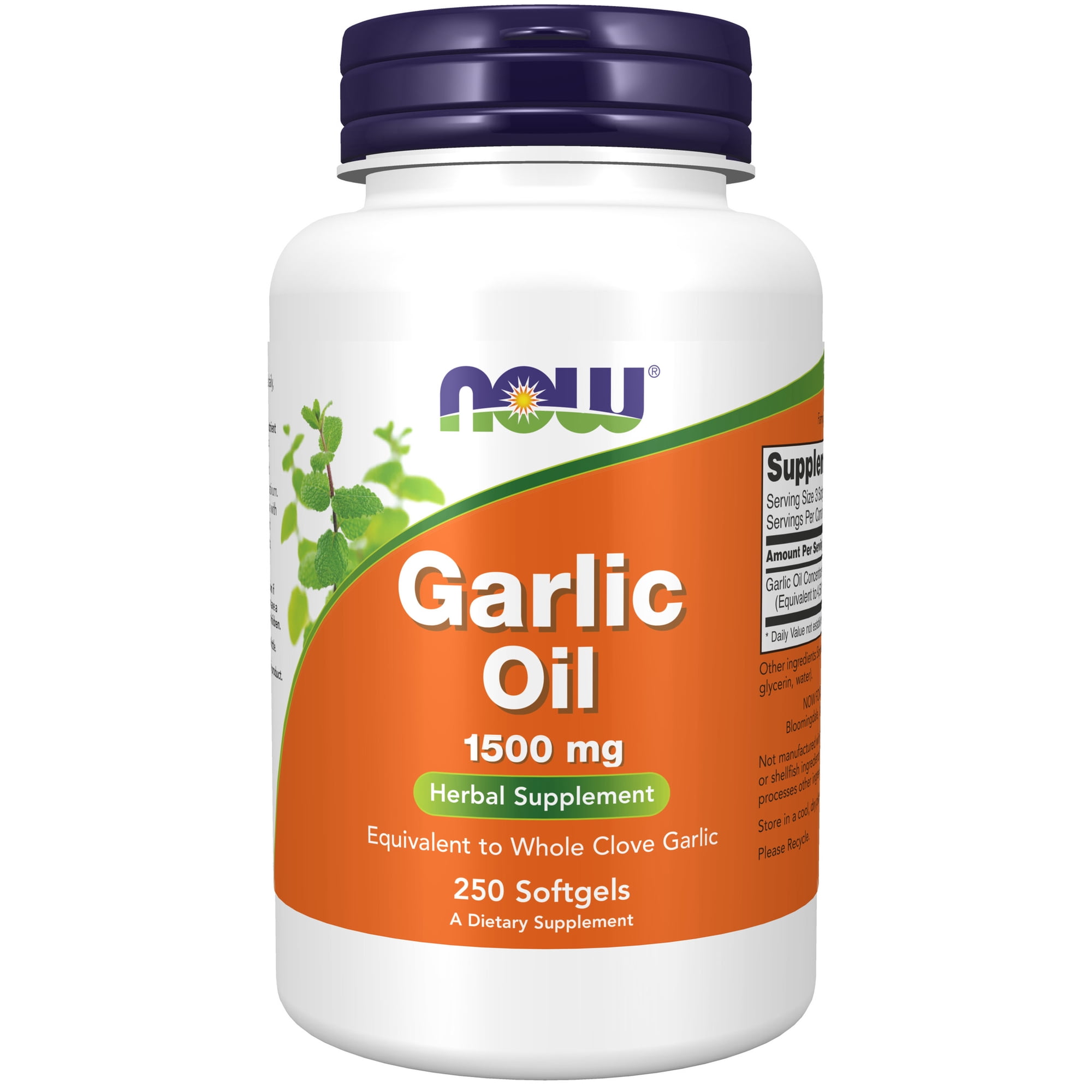 NOW Supplements, Garlic Oil 1500 mg, 250 Softgels