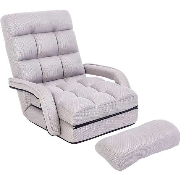 WAYTRIM Indoor Chaise Lounge Folding Lazy Sofa Floor Chair 6Position