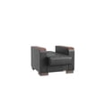 thumbnail image 6 of Ottomanson Origins X Convertible Arm Chair, Black Leatherette Fabric, 6 of 8