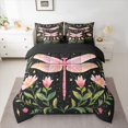 thumbnail image 2 of Feelyou Child Tribal Dragonfly Comforter Set 7pcs, Rustic Floral Plant Full Bedding Set, 2 of 8
