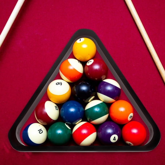 Worgeous Wood Billiard Balls Triangle Rack for Home Black Color Strong and Durable .5 Inches