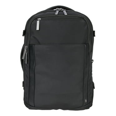 btL 18-inch Recycled Nylon Travel Backpack with 15-inch Laptop Sleeve, Black, All Ages