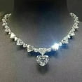 thumbnail image 3 of Women's Tennis Necklace 25 Ct Heart Cut Lab-Created Diamond 14K White Gold Over 18", 3 of 3