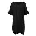 thumbnail image 4 of Kureaily Hot Women's Summer Short Sleeve V Neck Mini Dress Chiffon Polka Dot Flowy Short Dress, 4 of 5