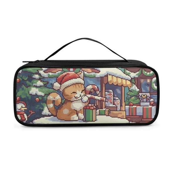 Jiueut Christmas Cat Stethoscope Storage Bag Stethoscope Pouch Bag Storage Bag Organizer Stethoscope Carrier Bag & Case Storage Bags with Zipper for Travel