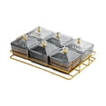 thumbnail image 2 of DOLITY Glass Serving Tray Snack Tray with Lid for Home, Kitchen Organizer Platters with gray, 2 of 9