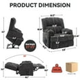 thumbnail image 3 of Spaco Medium Gray Dual Motor Power Lift Recliner - Infinite Position with Heat Massage, Power Remote, 3 of 7