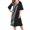 Blue, variant on IROINNID Women's Short Sleeve Prints Sundress Fashion Sexy Diamond Loose Casual Dresses Round Neckline Below The Knee Dress