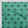 thumbnail image 4 of oneOone Georgette Viscose Sea Green Fabric Tea Kettle Craft Projects Decor Fabric Printed By The Yard 42 Inch Wide, 4 of 4